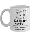 Axyaa Chemistry Teacher Mug - Cation Design - 11oz Ceramic Coffee Cup