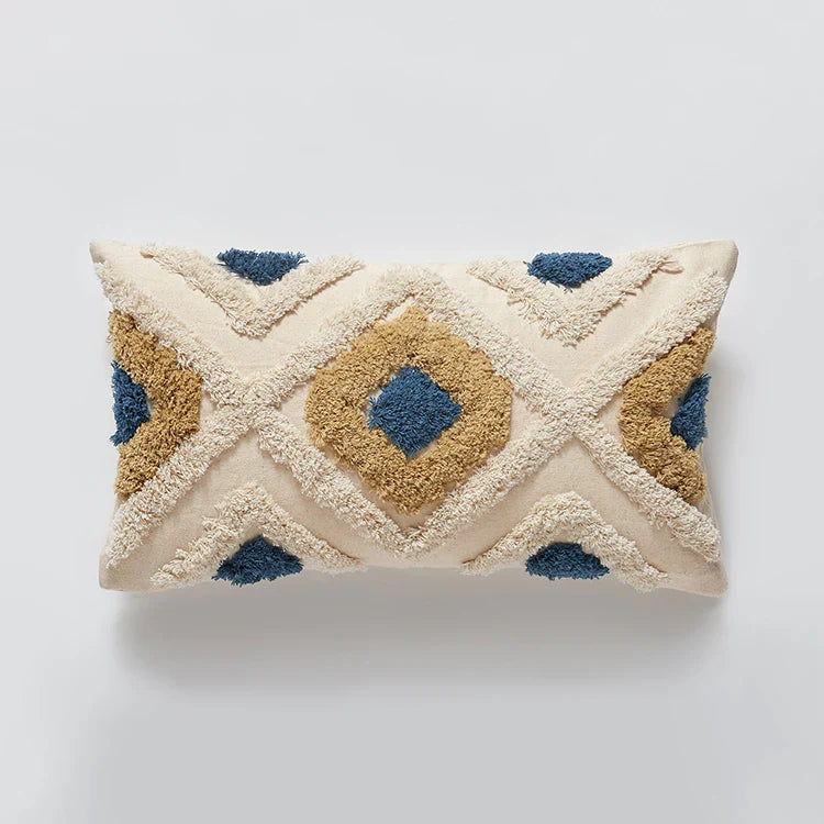 Handmade Moroccan Style Tuft Cushion Cover by Axyaa - 45x45cm/30x50cm