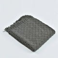 Axyaa Nordic Knit Throw Blanket Yellow Plaid 130x230cm