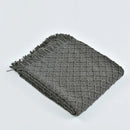 Axyaa Nordic Knit Throw Blanket Yellow Plaid 130x230cm