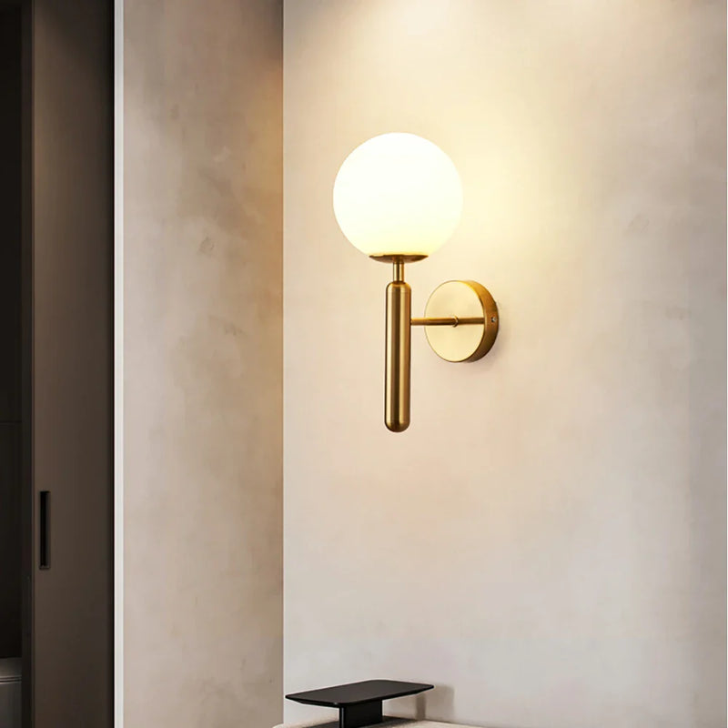Axyaa Modern Glass Ball Wall Lamps for Bedroom, Living Room & Corridor Lighting