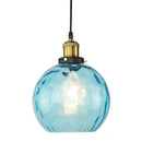 Axya Blue Glass Ball LED Pendant Light for Stylish Home Decor