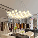 Axyaa Modern Glass Ball Chandelier for Living Room, Office, Dining Table