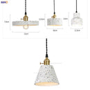 Axyaa Nordic White Cement Pendant Lights: Modern Hanging Lamp for Bar, Living Room, Kitchen