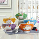 Axya Lucky Cat Ceramic Soup Salad Bowl Set