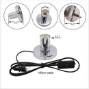 Axyaa Chrome Gold Plug Desk Lamp Base - Retro E27 Table Lamp Holder