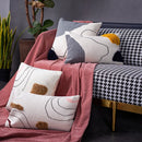 Axyaa Abstract Line Colors Handmade Tufted Cushion Cover 45x45cm