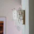 Axyaa French Glass Flower Chandelier: Modern Luxury Vintage LED Lighting for Living Room or Bedroom