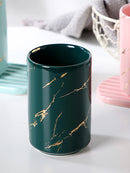 Axya Marble Pattern Ceramic Bathroom Set