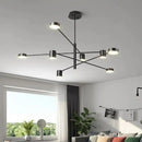 Axyaa Modern Led Chandelier: Gold/Black Living Room Lighting Fixture