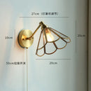 Nordic Copper Modern Wall Sconce Pull Chain Switch Axyaa LED Light