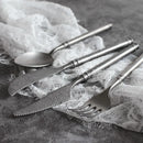 Axya Retro Snow Sand Stainless Steel Steak Flatware Set for Household and Hotel Tableware