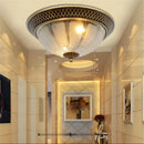Axyaa Vintage Round LED Ceiling Light for Bedroom, Kitchen, and Balcony