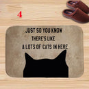 Axyaa Charming Cats Memory Foam Bath Mat - Anti-slip Coral Personalized Doormat