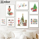 Axyaa Nutcracker Gingerbread Man Christmas Canvas Wall Art Decor