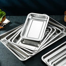 Axyaa Stainless Steel BBQ Tea Storage Serving Tray for Restaurant Grill Utensils