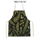 Tropical Jungle Print Kitchen Apron, Axyaa Plant Leaves Chef Bib for Kids Men Women