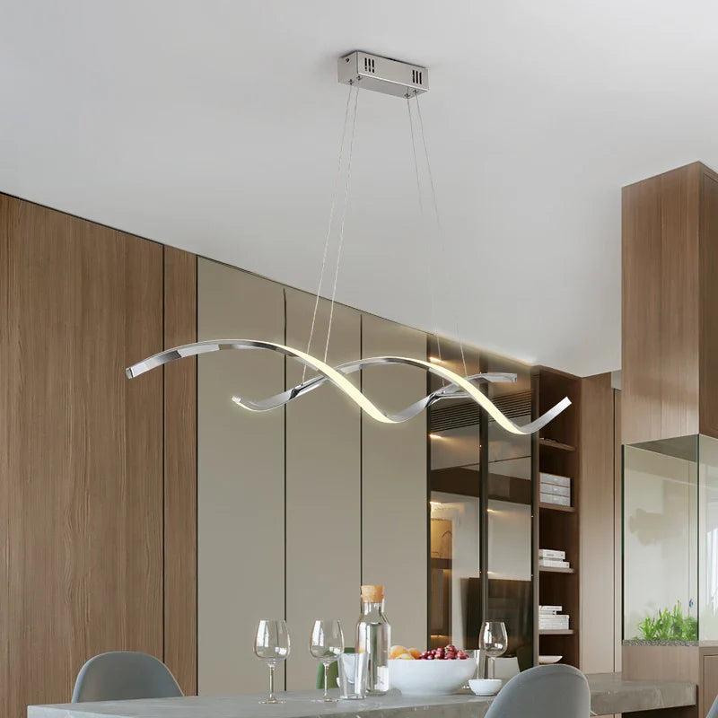 Nordic Style LED Pendant Light by Axyaa - Modern Chrome/Gold Finish