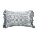 Axyaa Blue Tassel Cushion Cover - Boho Retro Style Home Decor