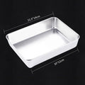 Axyaa Stainless Steel Serving Tray with Lid, Rectangle Buffet Organizer & Food Storage
