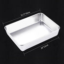 Axyaa Stainless Steel Serving Tray with Lid, Rectangle Buffet Organizer & Food Storage