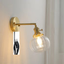 Axyaa Copper Wall Lamp Gray Glass Ball LED Stair Light Nordic Modern Design