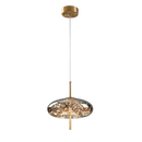 Axyaa Crystal Chandelier: Elegant LED Pendant for Modern Kitchen Decor & Dining Tables