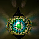 Axyaa Vintage Turkish Mosaic Swan Table Lamp Glass Handcrafted Art Deco Bed Light