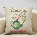 Axyaa Life Beautiful Words Linen Cushion Cover 45x45cm Luxe Bedroom Decor