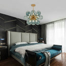 Axyaa Purple Glass Bubble LED Chandelier for Stylish Living Spaces
