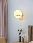 Axyaa Moon Bedside Sconce Wall Lamp - Modern Japanese Design