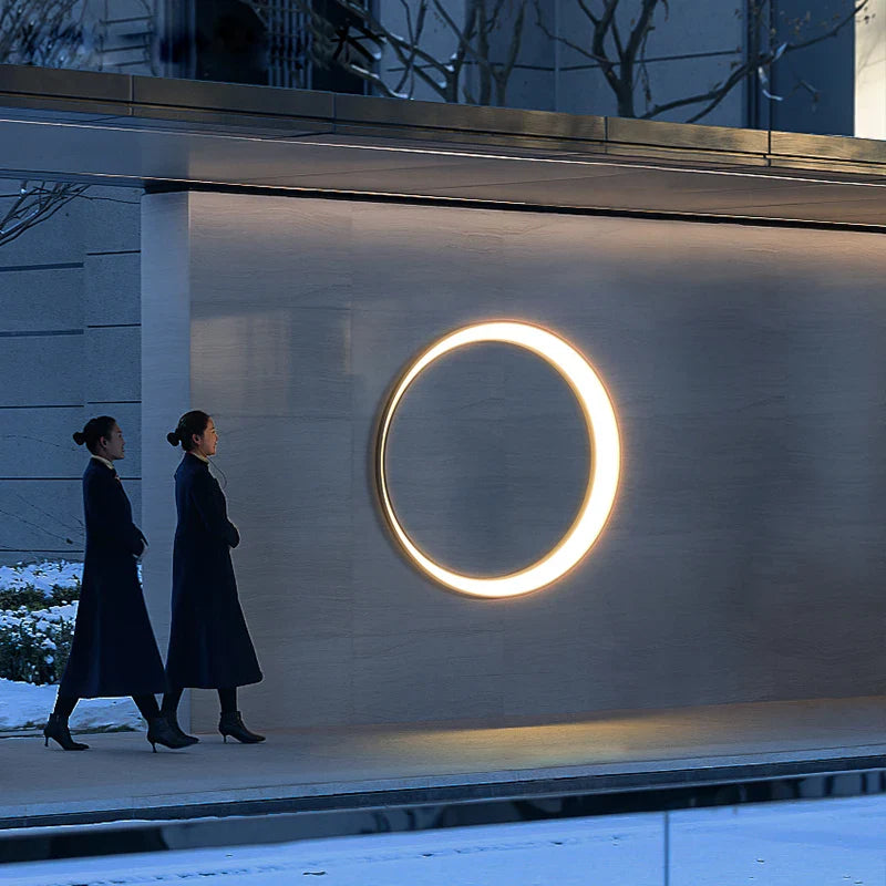 Axyaa Stainless Steel Moon Lamp for Street Garden, Outdoor Wall Sconce