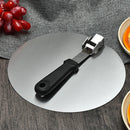 Axyaa Stainless Steel Foldable Pizza Plate with Non-Stick Spatula Handle