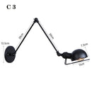 Axyaa Loft Adjustable Wall Lamp Long Arm Retro Reading Light