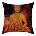 Buddha Pattern Throw Pillow Cover by Axyaa for Home, Car, Sofa Décor