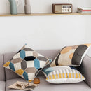 Axyaa Abstract Geometric Cotton Embroidery Cushion Cover Home Decor