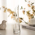Axyaa Oblique Glass Vase for Flowers - Modern Desk Home Decor