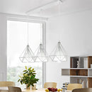 Axyaa Metal Diamond Cage Pendant Lamp for Home Bar and Kitchen