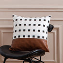 Axyaa Brown Faux Leather Pillow Cover - Home Decor, Couch, Bed - 45x45cm, 35x50cm