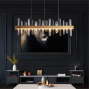 Axyaa Gold Art Deco Crystal Chandelier LED Lighting 40W Luxury for Living Room