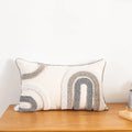 Axyaa Abstract Grey Boho Style Cushion Cover for Home Decor