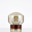 Axyaa Wooden Glass Table Lamp for Modern Living Room & Bedroom