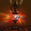 Axyaa Hand-inlaid Glass Mosaic Table Lamp - Moroccan Style Decor for Bedroom & Living Room