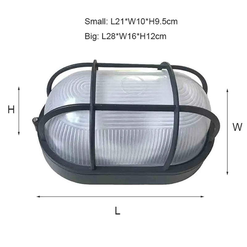 Axyaa Outdoor Bulkhead Wall Lantern Black Wall Sconce for Exterior Security.