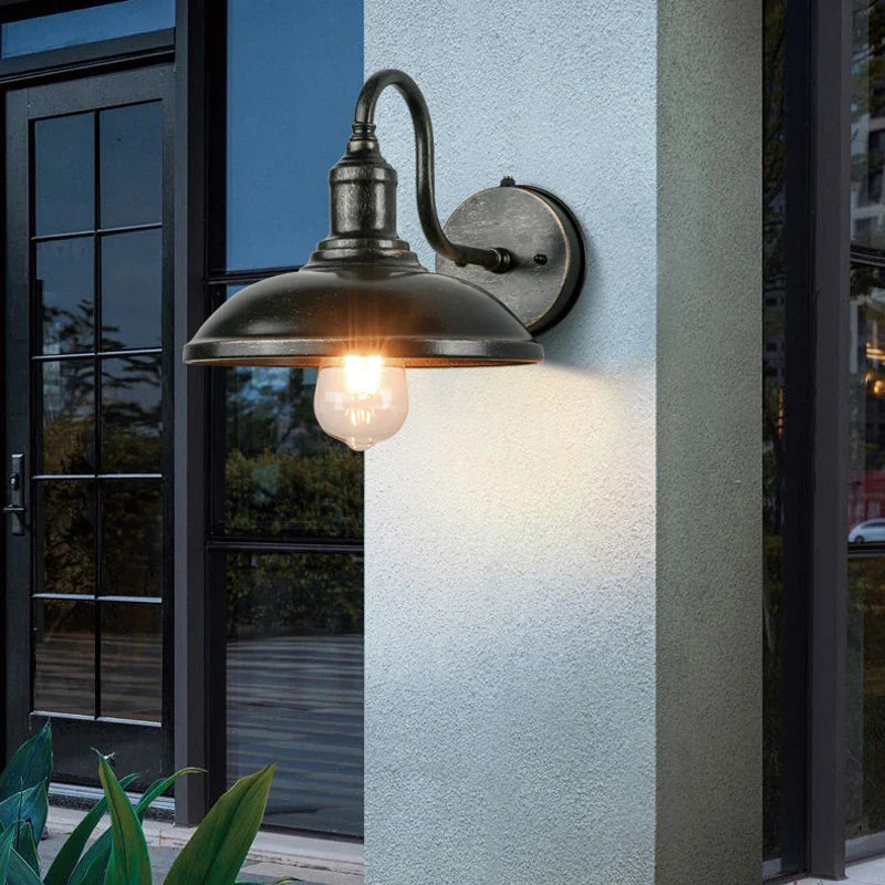 Axyaa Retro Induction Wall Lamp for Outdoor Community Villa Courtyard.