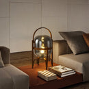 Axyaa Solid Wood Glass Table Lamp E27 Smoke or White Nordic Style Light