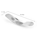 Axyaa Curved Stainless Steel Garlic Press Mincer Slicer Cutter Kitchen Tool