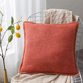 Axyaa Fringed Linen Cushion Cover - 45x45cm - Blue Grey Yellow Red Green