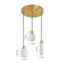 Axyaa Glass LED Pendant Lights: Modern Nordic 3-Head Fixture for Home Dining, Cafe & Bar
