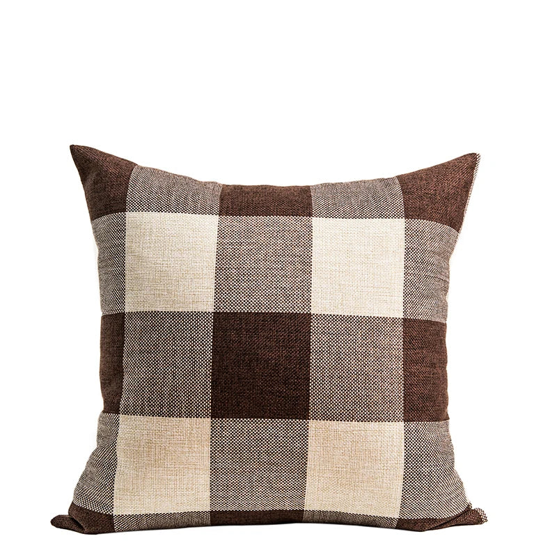 Axyaa Plaid Geometric Stripe Cushion Cover for Home Decor & Sofa Bed